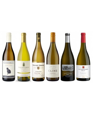 Tasting case of typical California Chardonnay