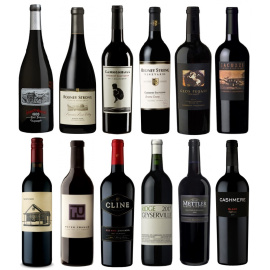 Tasting set of 12 great red wines from California.
