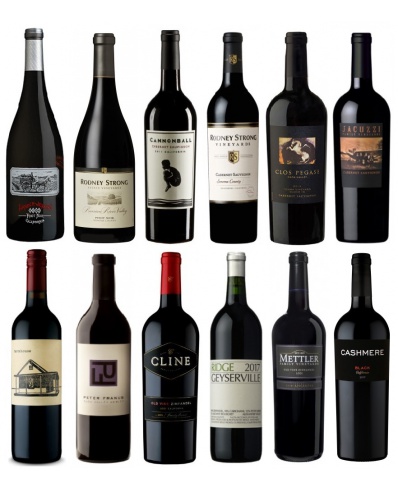 Tasting set of 12 great California reds